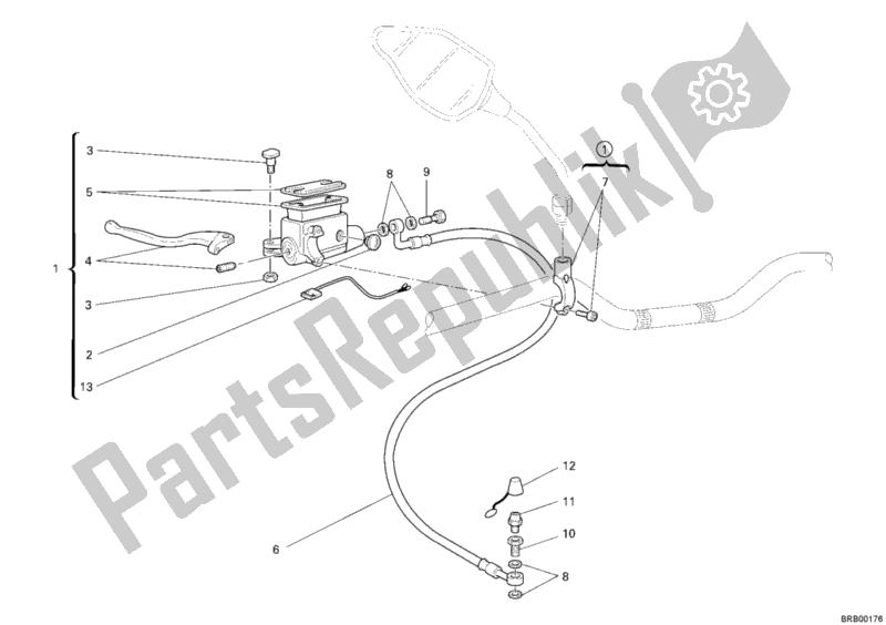 Toutes les pièces pour le Maître-cylindre D'embrayage du Ducati Multistrada 620 Dark 2006